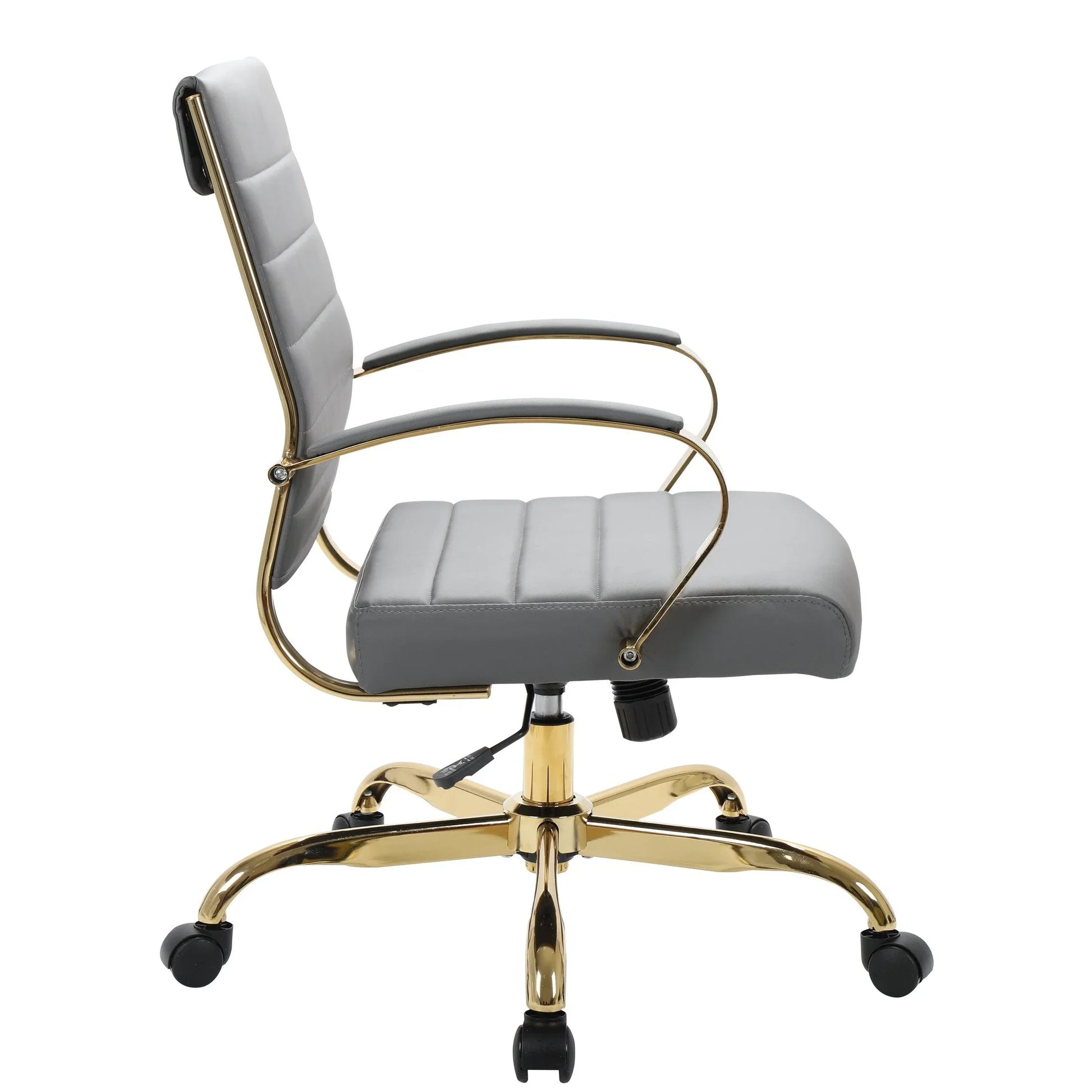 Benmar Mid-Back Leather Office Conference Chair Adjustable Height, Swivel, and Tilt - Elax Furniture