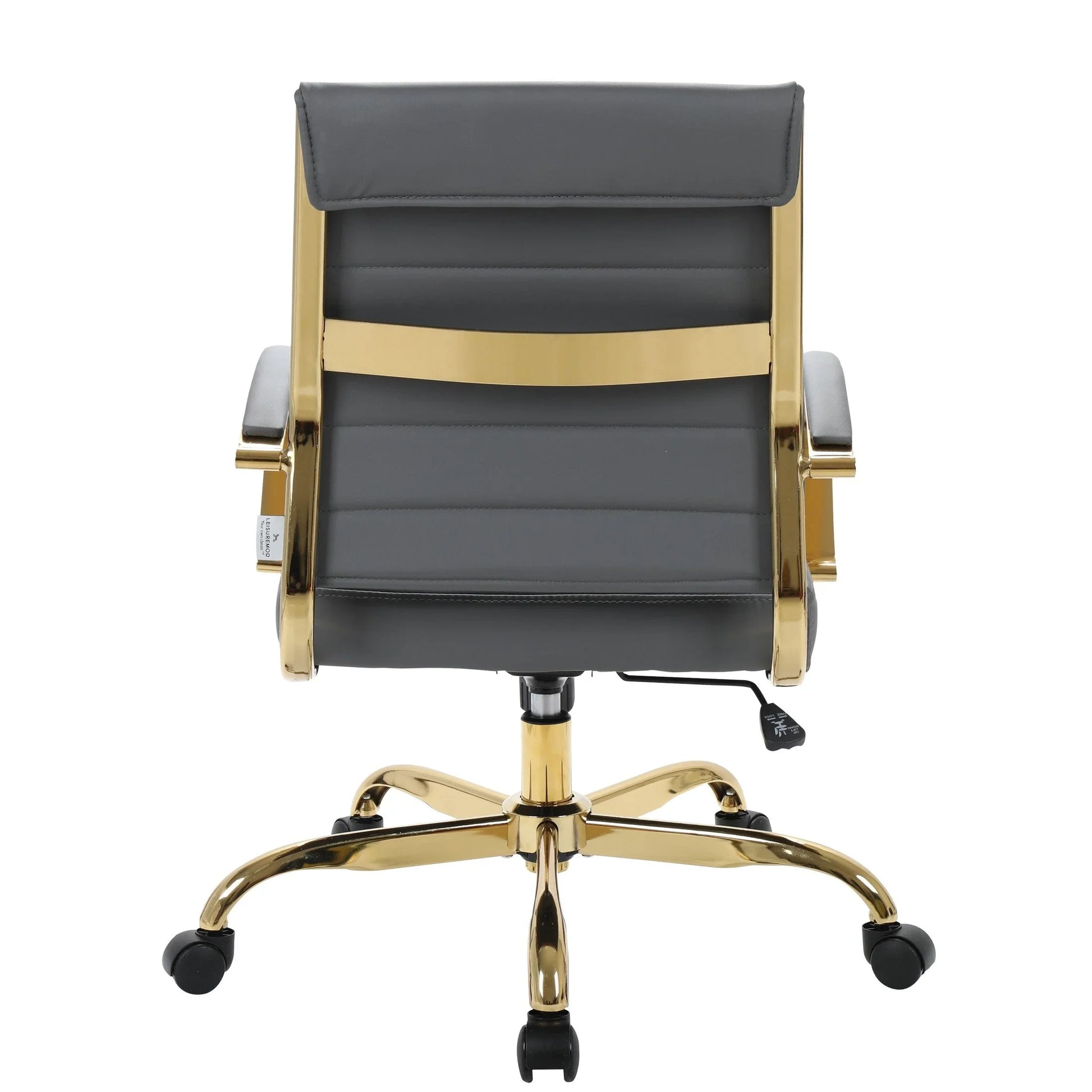 Benmar Mid-Back Leather Office Conference Chair Adjustable Height, Swivel, and Tilt - Elax Furniture