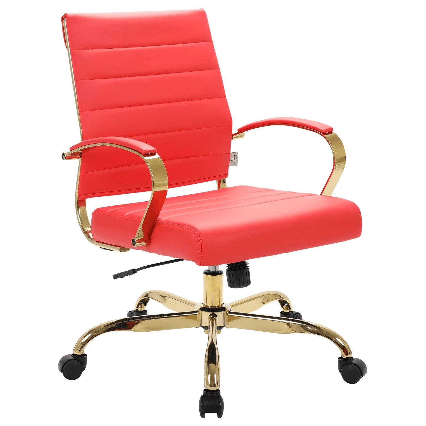 Benmar Mid-Back Leather Office Conference Chair Adjustable Height, Swivel, and Tilt - Elax Furniture
