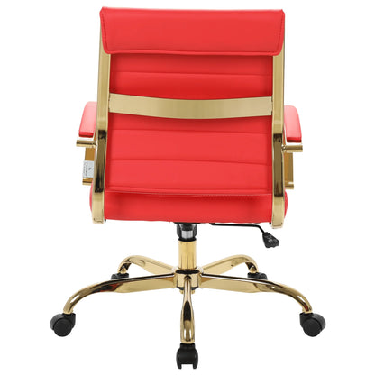 Benmar Mid-Back Leather Office Conference Chair Adjustable Height, Swivel, and Tilt - Elax Furniture
