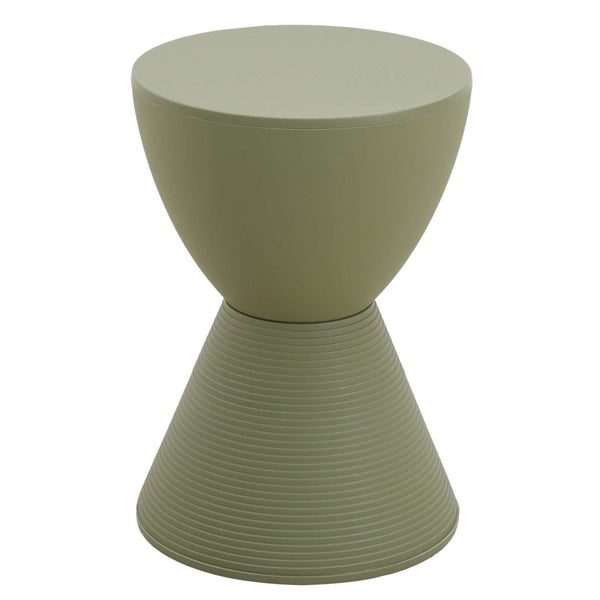 Boyd Storage Round Side End Table in Polypropylene Plastic Yellow Side Table Leisuremod