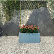 Bloom Mid-Century Modern Rectangular Fiberstone and MGO Clay Planter for Indoor and Outdoor - Elax Furniture