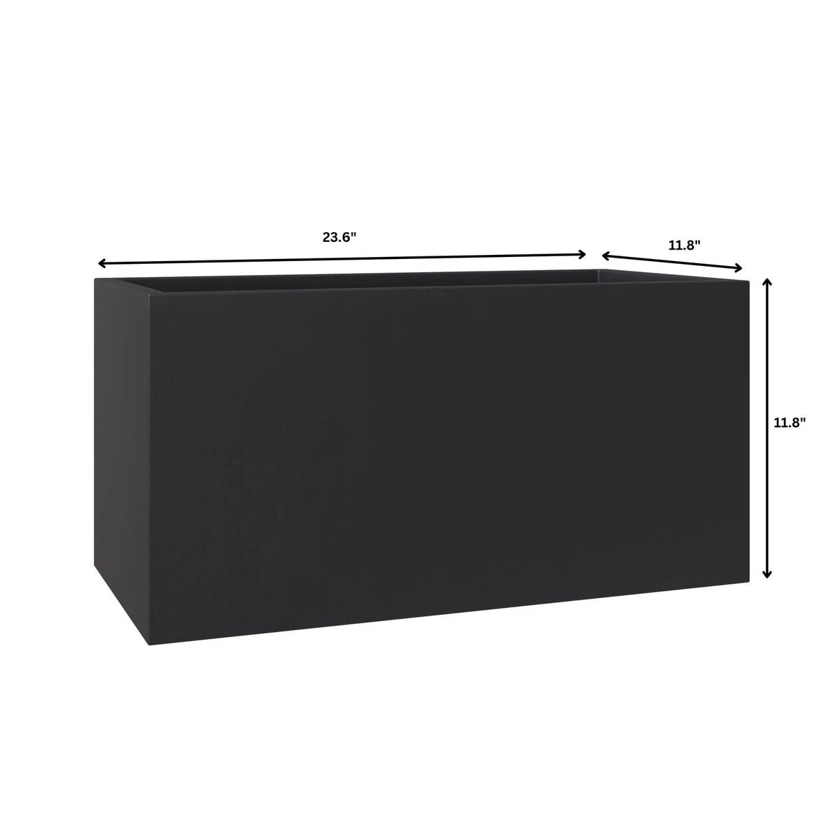 Bloom Mid-Century Modern Rectangular Fiberstone and MGO Clay Planter for Indoor and Outdoor - Elax Furniture