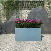Bloom Mid-Century Modern Rectangular Fiberstone and MGO Clay Planter for Indoor and Outdoor - Elax Furniture