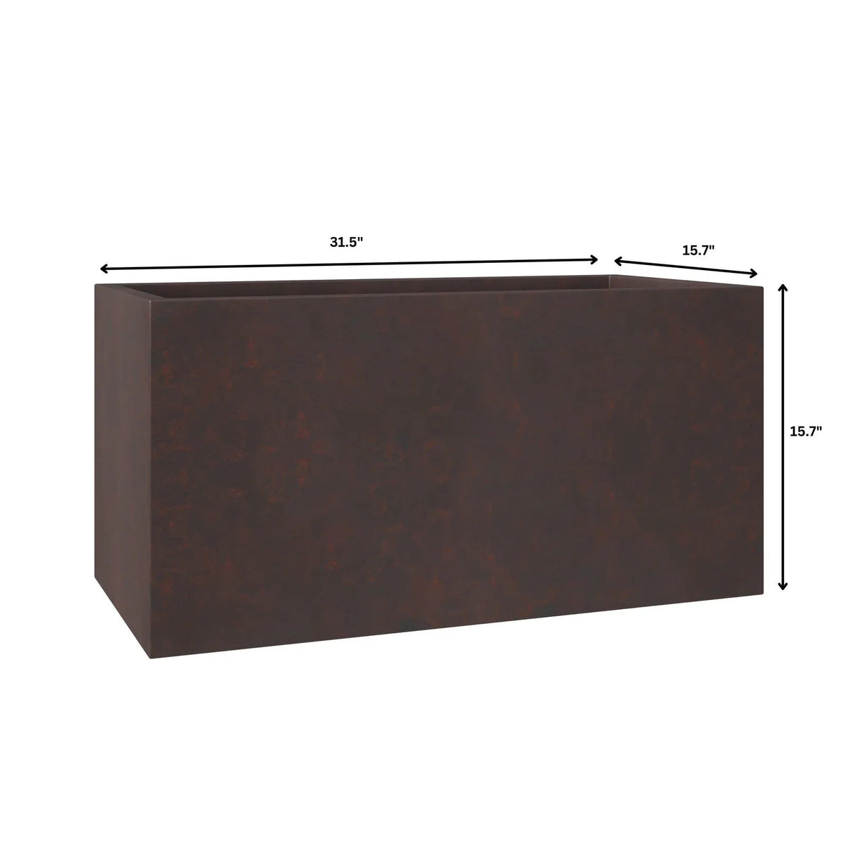 Bloom Mid-Century Modern Rectangular Fiberstone and MGO Clay Planter for Indoor and Outdoor - Elax Furniture