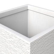 Basalt 4-Piece Fiberstone and MGO Clay Planter Set, Mid-Century Modern Tall Square Planter Pot for Indoor and Outdoor - Elax Furniture