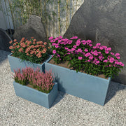 Bloom 3-Piece Modern Fiberstone and MGO Clay Rectangular Planter Set for Indoor and Outdoor - Elax Furniture
