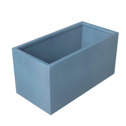 Bloom 3-Piece Modern Fiberstone and MGO Clay Rectangular Planter Set for Indoor and Outdoor - Elax Furniture