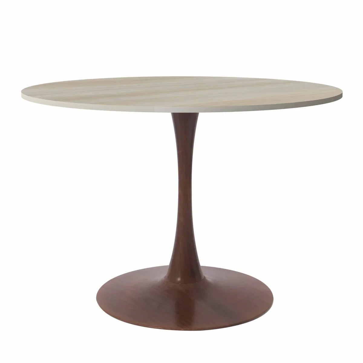 Bristol 27"/31"/35"/40" Round Dining Table Wood Transfer Cherry/Natural/Walnut Base with Sintered Stone Table Top - Elax Furniture