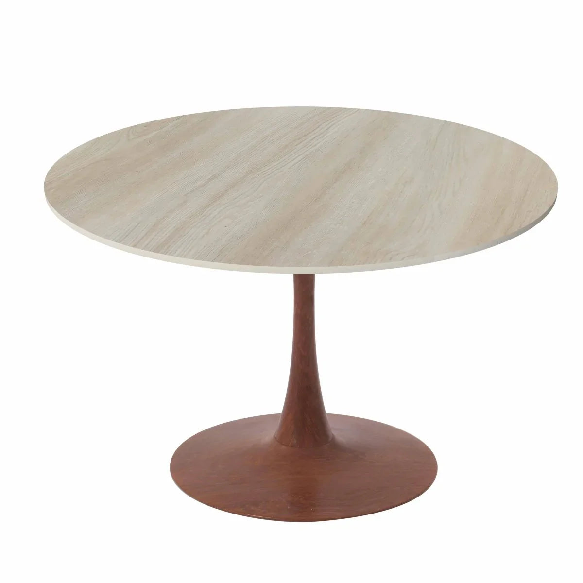 Bristol 27"/31"/35"/40" Round Dining Table Wood Transfer Cherry/Natural/Walnut Base with Sintered Stone Table Top - Elax Furniture
