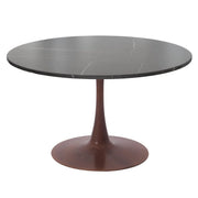 Bristol 27"/31"/35"/40" Round Dining Table Wood Transfer Cherry/Natural/Walnut Base with Sintered Stone Table Top - Elax Furniture
