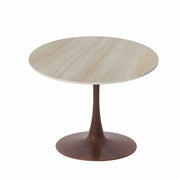 Bristol 27"/31"/35"/40" Round Dining Table Wood Transfer Cherry/Natural/Walnut Base with Sintered Stone Table Top - Elax Furniture