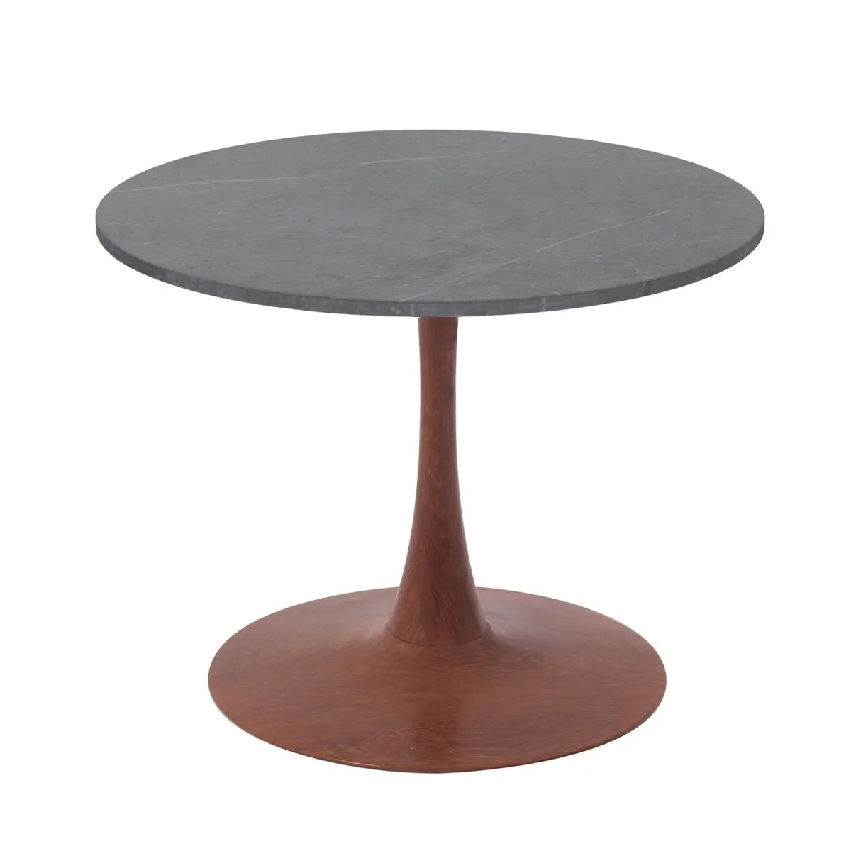 Bristol 27"/31"/35"/40" Round Dining Table Wood Transfer Cherry/Natural/Walnut Base with Sintered Stone Table Top - Elax Furniture
