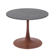 Bristol 27"/31"/35"/40" Round Dining Table Wood Transfer Cherry/Natural/Walnut Base with Sintered Stone Table Top - Elax Furniture