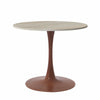 Bristol 27"/31"/35"/40" Round Dining Table Wood Transfer Cherry/Natural/Walnut Base with Sintered Stone Table Top