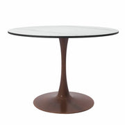 Bristol 27"/31"/35"/40" Round Dining Table Wood Transfer Cherry/Natural/Walnut Base with Sintered Stone Table Top - Elax Furniture