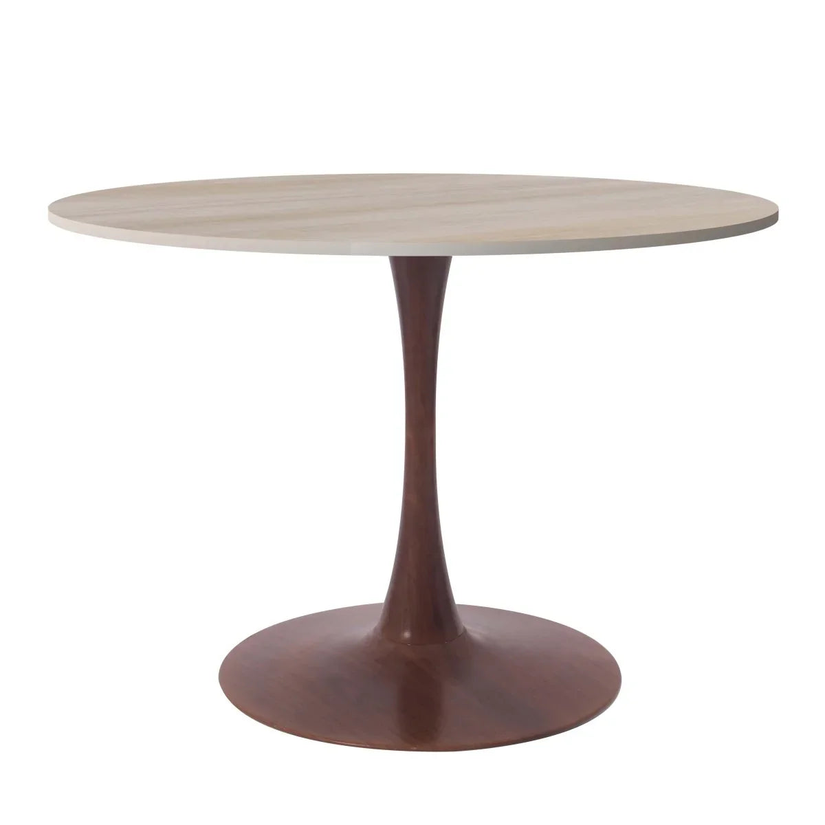 Bristol 27"/31"/35"/40" Round Dining Table Wood Transfer Cherry/Natural/Walnut Base with Sintered Stone Table Top - Elax Furniture