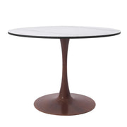 Bristol 27"/31"/35"/40" Round Dining Table Wood Transfer Cherry/Natural/Walnut Base with Sintered Stone Table Top - Elax Furniture