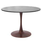 Bristol 27"/31"/35"/40" Round Dining Table Wood Transfer Cherry/Natural/Walnut Base with Sintered Stone Table Top - Elax Furniture