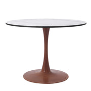 Bristol 27"/31"/35"/40" Round Dining Table Wood Transfer Cherry/Natural/Walnut Base with Sintered Stone Table Top - Elax Furniture