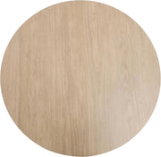 Bristol Round Dining Table With MDF Wood/Sintered Stone Tabletop with Cherry Finish Pedestal Base Dining Table LeisureMod