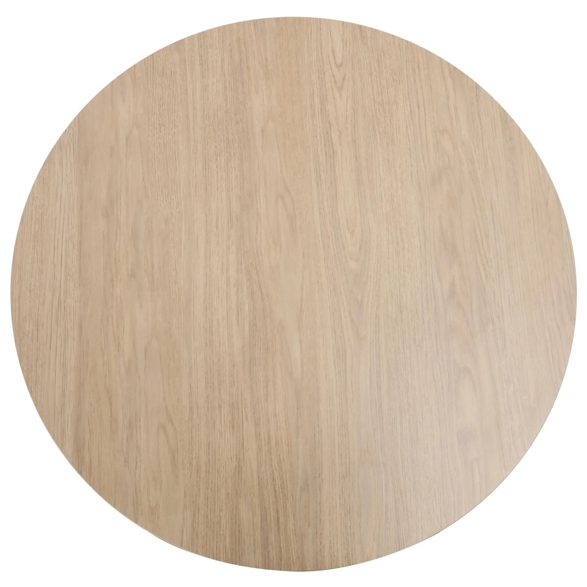 Bristol Round Dining Table With MDF Wood/Sintered Stone Tabletop with Walnut Finish Pedestal Base Stone Natural Wood Dining Table LeisureMod
