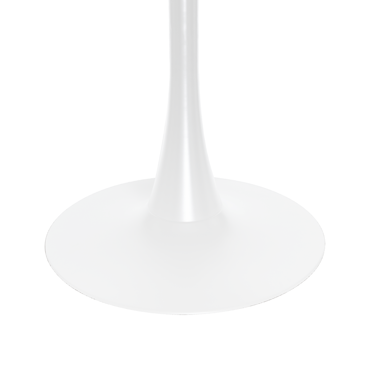 Bristol Round Dining Table with MDF/Sintered Stone/Glass Wood Tabletop in White Steel MDF 35 Inches Natural Wood Dining Table Leisuremod