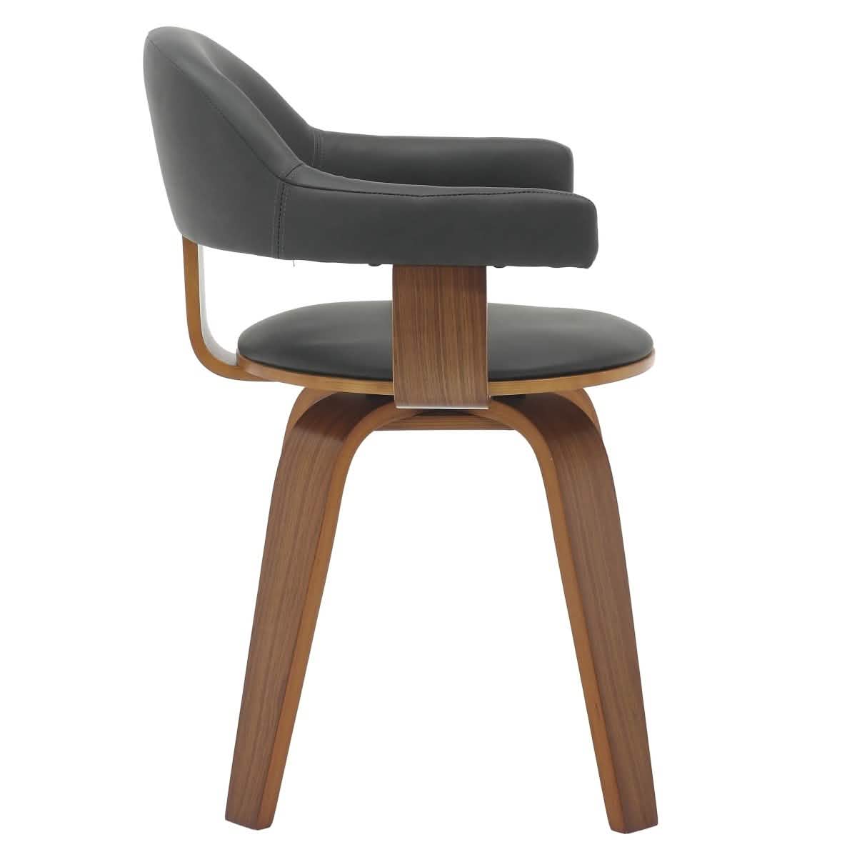 Brivo Modern Wooden Dining Chair With Walnut Color Frame Black Dining Chair Leisuremod