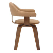 Brivo Modern Wooden Dining Chair With Walnut Color Frame Brown Dining Chair Leisuremod