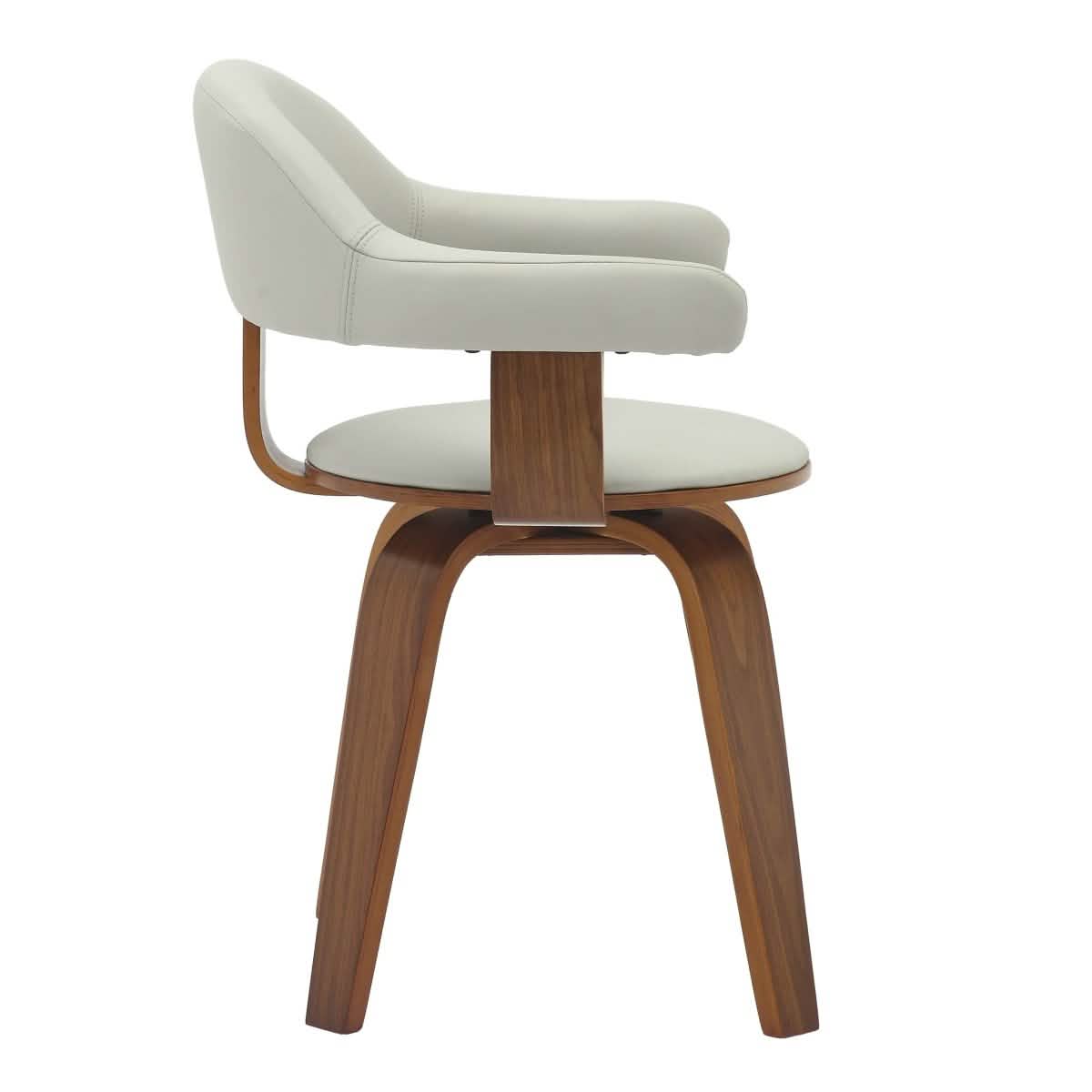 Brivo Modern Wooden Dining Chair With Walnut Color Frame Grey Dining Chair Leisuremod