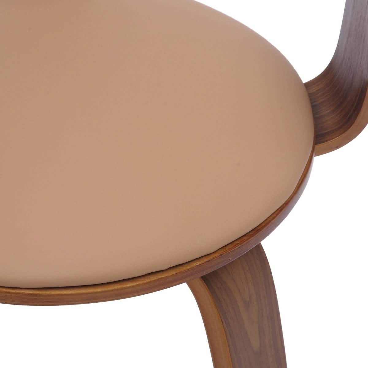 Brivo Modern Wooden Dining Chair With Walnut Color Frame Brown Dining Chair Leisuremod