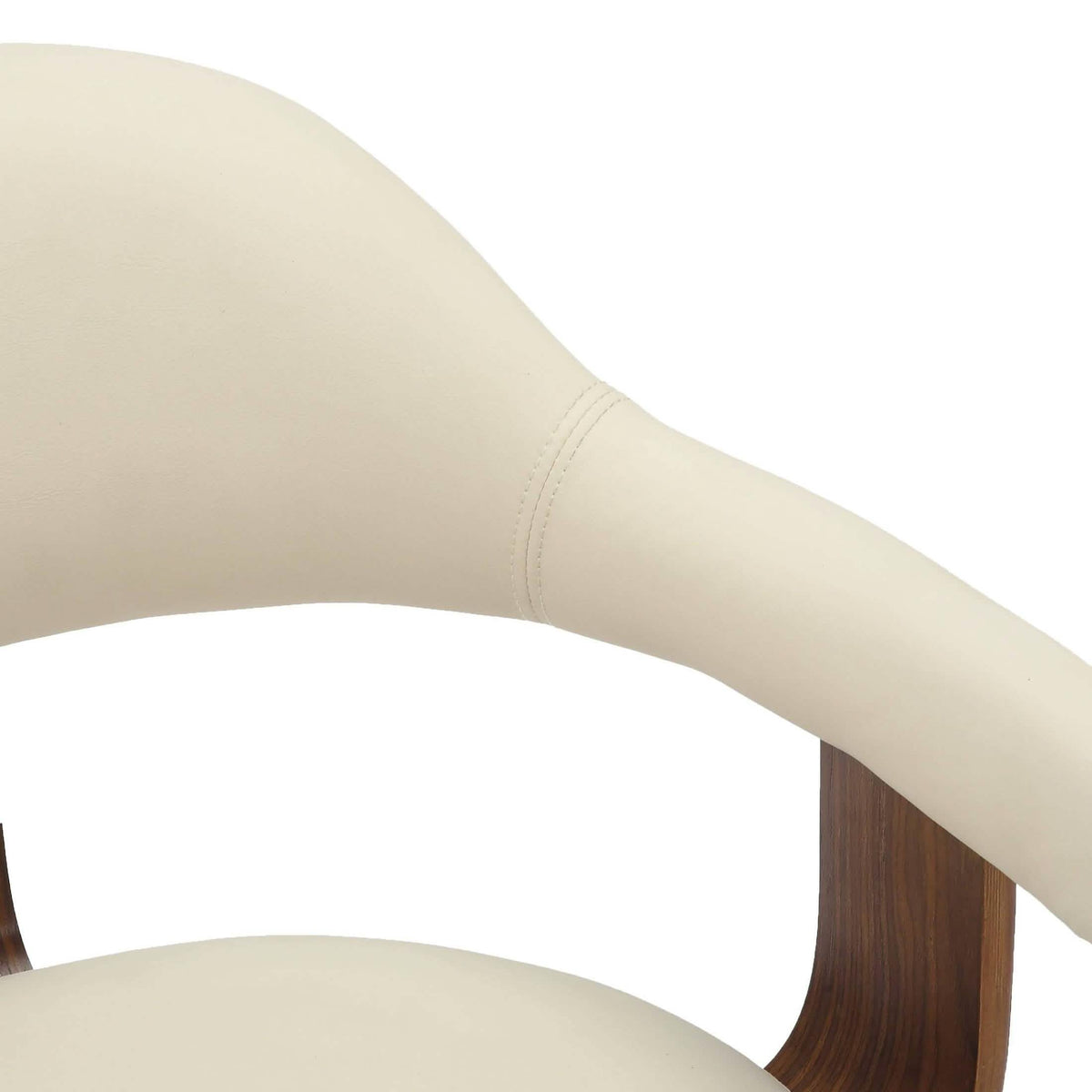 Brivo Modern Wooden Dining Chair With Walnut Color Frame Cream Dining Chair Leisuremod