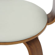 Brivo Modern Wooden Dining Chair With Walnut Color Frame Grey Dining Chair Leisuremod