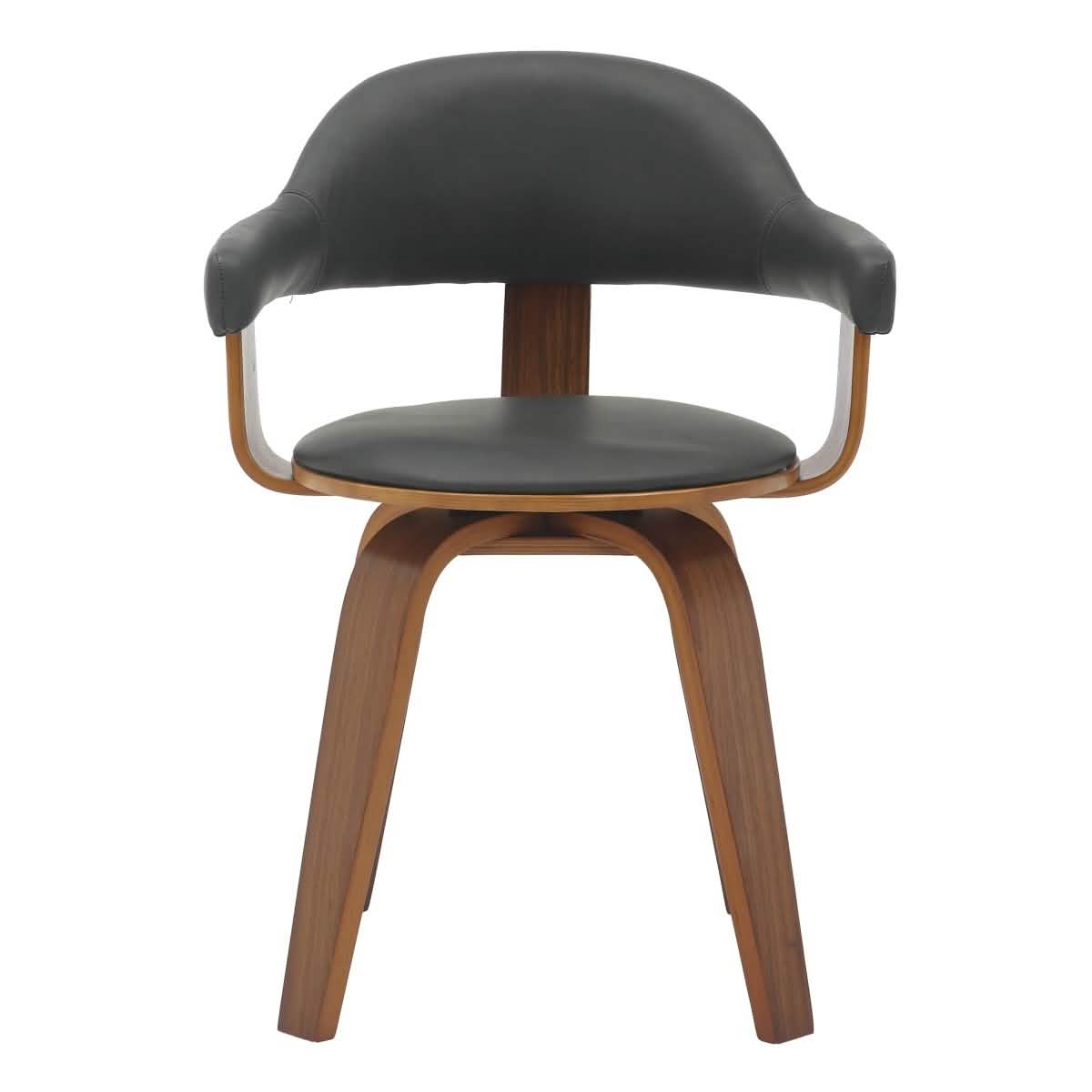 Brivo Modern Wooden Dining Chair With Walnut Color Frame Black Dining Chair Leisuremod
