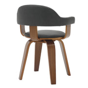 Brivo Modern Wooden Dining Chair With Walnut Color Frame Black Dining Chair Leisuremod