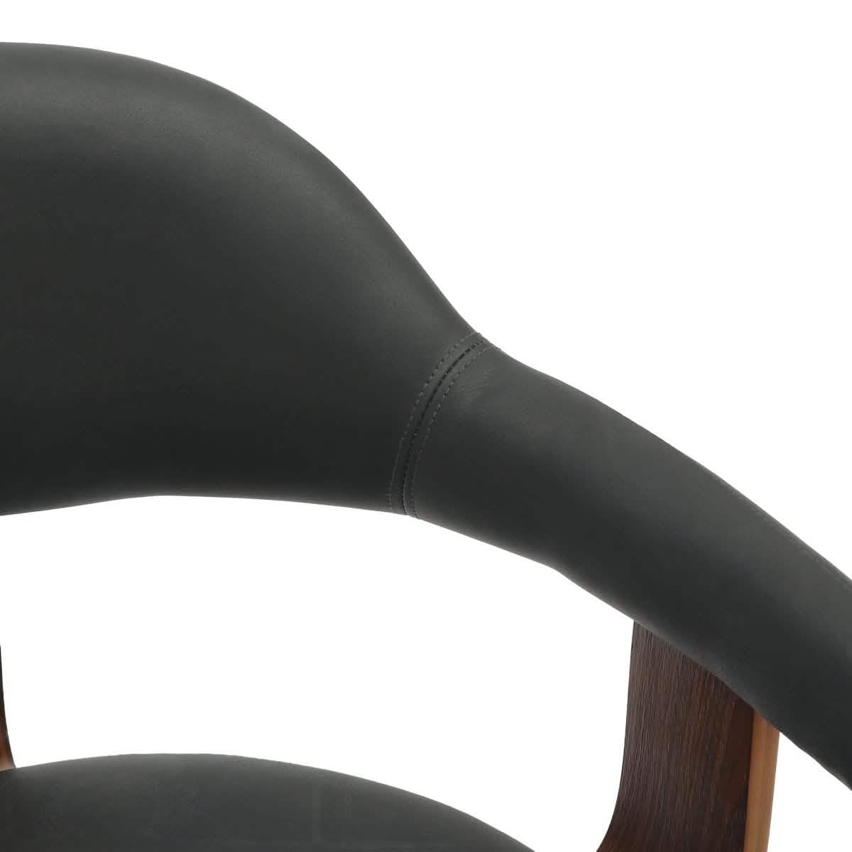 Brivo Modern Wooden Dining Chair With Walnut Color Frame Black Dining Chair Leisuremod