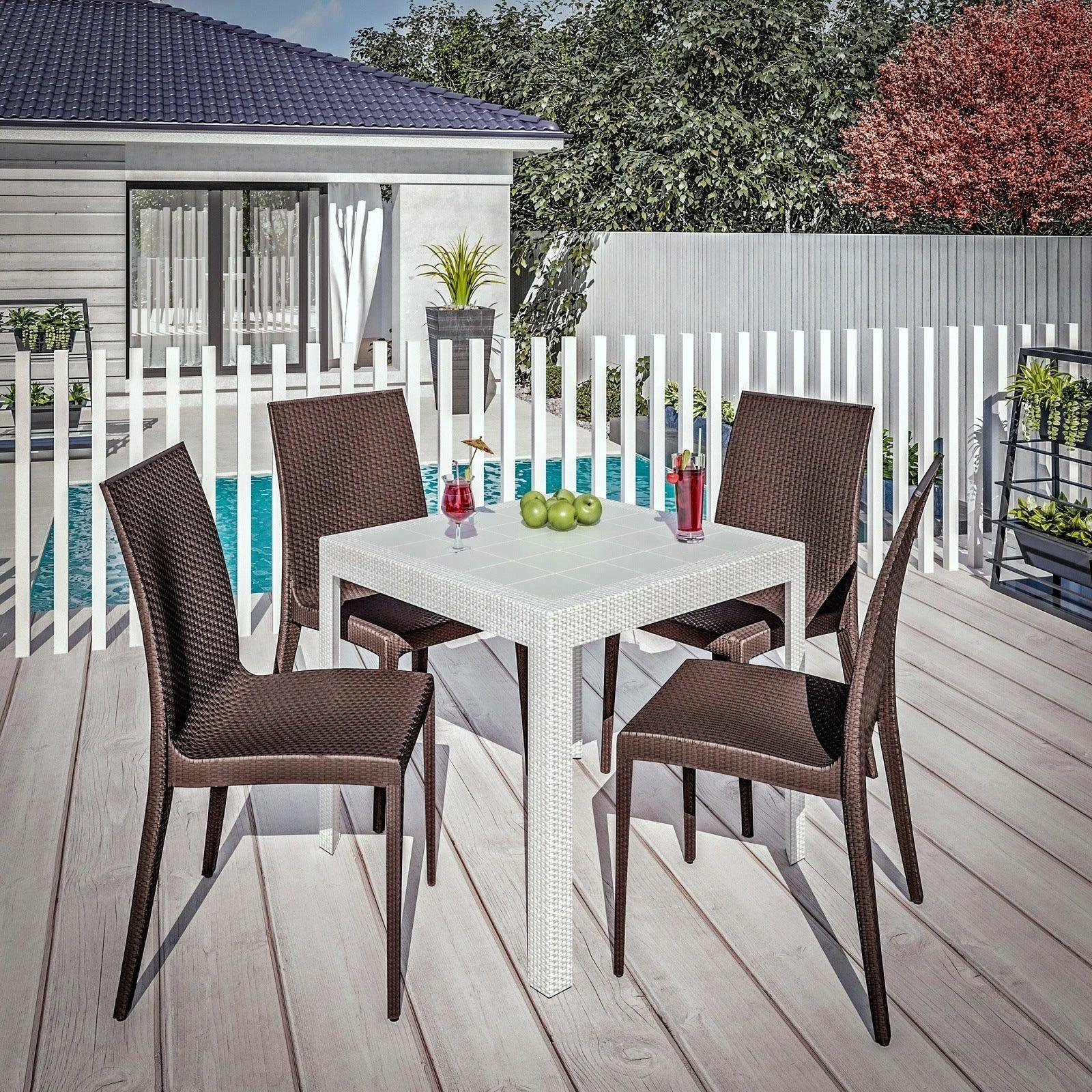 Mace Mid-Century 5-Piece Outdoor Dining Set - Elax Furniture