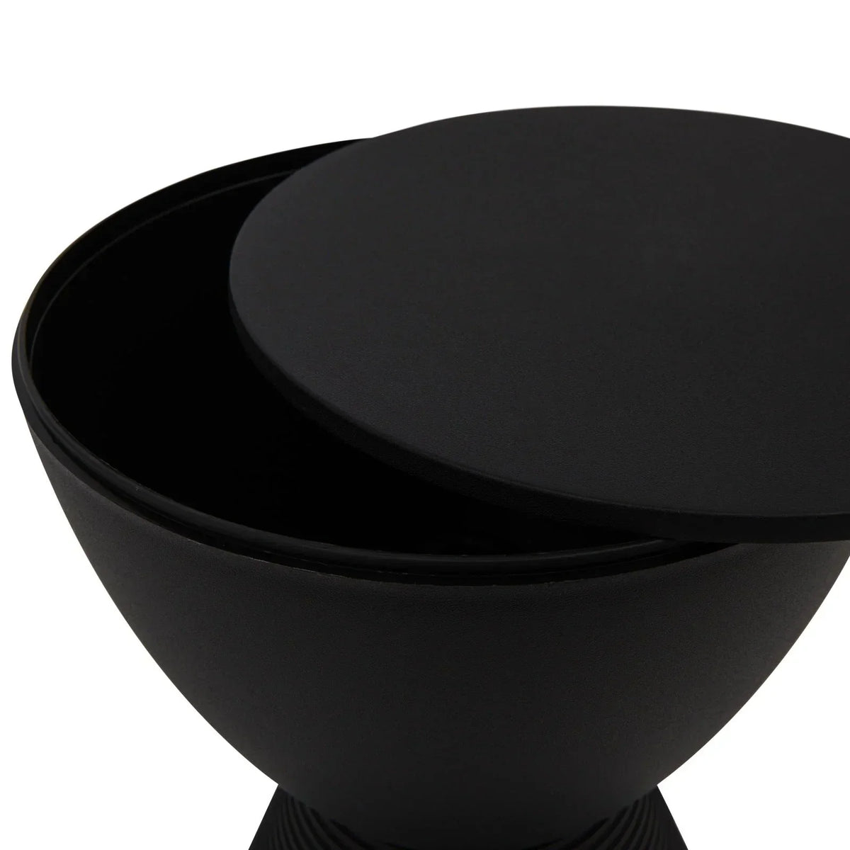 Boyd Storage Round Side End Table in Polypropylene Plastic - Elax Furniture