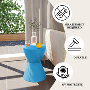 Boyd Storage Round Side End Table in Polypropylene Plastic - Elax Furniture