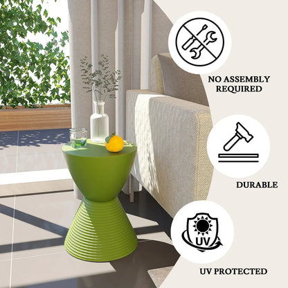 Boyd Storage Round Side End Table in Polypropylene Plastic - Elax Furniture