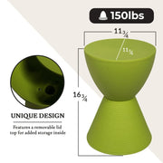 Boyd Storage Round Side End Table in Polypropylene Plastic - Elax Furniture