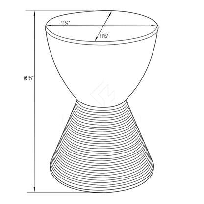 Boyd Storage Round Side End Table in Polypropylene Plastic - Elax Furniture