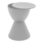 Boyd Storage Round Side End Table in Polypropylene Plastic - Elax Furniture