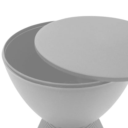 Boyd Storage Round Side End Table in Polypropylene Plastic - Elax Furniture