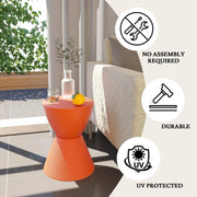 Boyd Storage Round Side End Table in Polypropylene Plastic - Elax Furniture