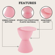 Boyd Storage Round Side End Table in Polypropylene Plastic - Elax Furniture