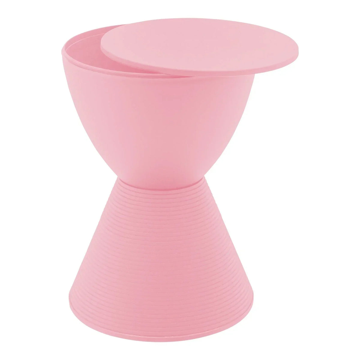 Boyd Storage Round Side End Table in Polypropylene Plastic - Elax Furniture