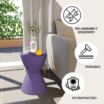 Boyd Storage Round Side End Table in Polypropylene Plastic - Elax Furniture