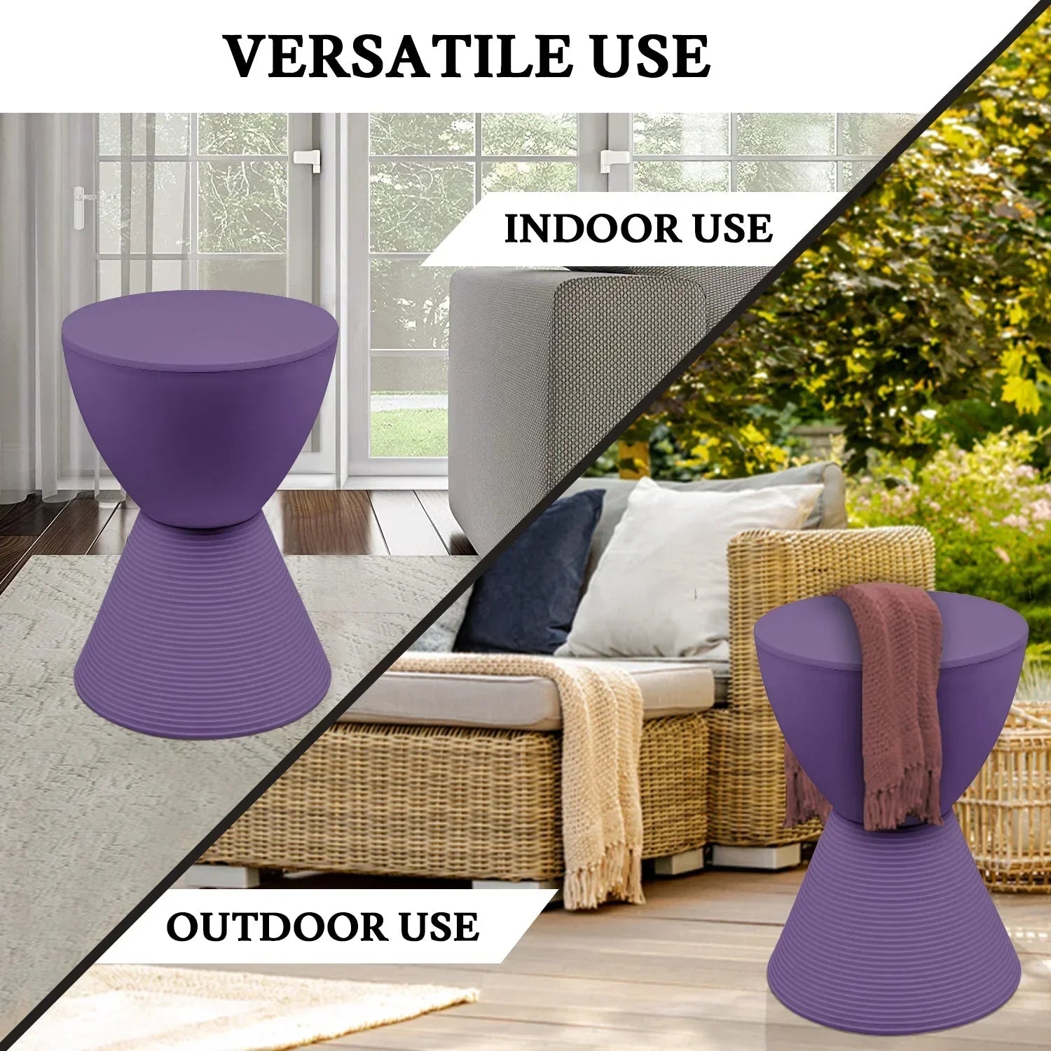 Boyd Storage Round Side End Table in Polypropylene Plastic - Elax Furniture