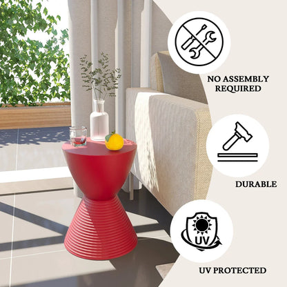 Boyd Storage Round Side End Table in Polypropylene Plastic - Elax Furniture